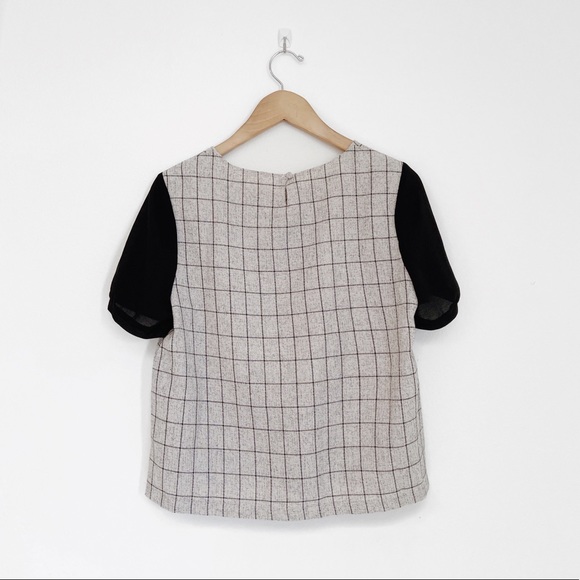 ❌SOLD❌Vintage Grid Boxy Top - Picture 2 of 5